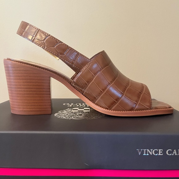 Vince Camuto Brendiza, Open Toe Sandals, Camel, 8.5M NWT - Picture 5 of 8